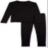 Fruit of the Loom Girls' Performance Baselayer Thermal Set, Black, 7/8 view 1