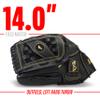 Franklin Sports Field Master Baseball + Softball Glove - Adult + Youth Glove - 14.0 Inch - Left Hand Throw - Men's + Women's - Black/Gold view 4