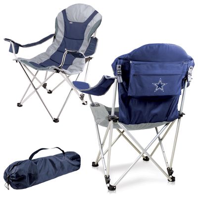 Picnic TIME NFL Reclining Camp, Beach Adults, Sports Chair with Carry Bag, 36 x 33 x 42, Navy Blue with Gray Accents (803-00-138-094-2)
