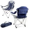 Picnic TIME NFL Reclining Camp, Beach Adults, Sports Chair with Carry Bag, 36 x 33 x 42, Navy Blue with Gray Accents (803-00-138-094-2) view 1