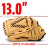 Franklin Sports Field Master Baseball + Softball Glove - Adult + Youth Glove - 13.0 Inch - Left Hand Throw - Men's + Women's - Camel Brown view 4