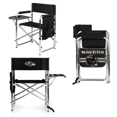 PICNIC TIME NFL Baltimore Ravens Sports Chair with Side Table, Beach Chair, Camp Chair for Adults