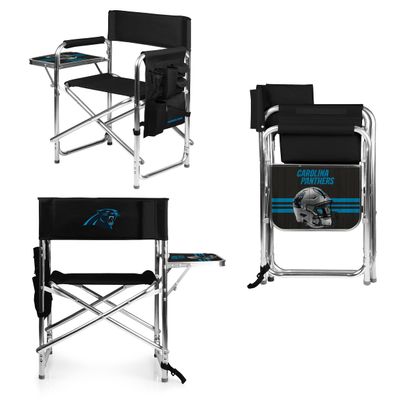 PICNIC TIME NFL Carolina Panthers Sports Chair with Side Table, Beach Chair, Camp Chair for Adults