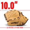 Franklin Sports Field Master Baseball + Softball Glove - Adult + Youth Glove - 10.0 Inch - Left Hand Throw - Men's + Women's - Camel Brown view 4