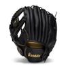 Franklin Sports Field Master Baseball + Softball Glove - Adult + Youth Glove - 11.0 Inch - Left Hand Throw - Men's + Women's - Black/Gold view 1