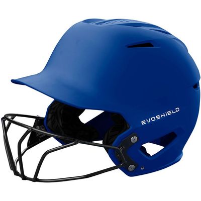 EvoShield XVT 2.0 Matte Batting Helmet with Facemask - Royal, Small/Medium