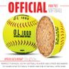 Franklin Sports 12" Fastpitch Softballs - 12 Pack, Official Size and Weight, Durable Construction, Optic Yellow Cover, Flat Seams, Synthetic Cover view 4