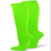 COUVER Polyester Softball Soccer Socks Baseball Football Socks for Youth Men and Women, Medium, Apple Green, 1 Pair view 1