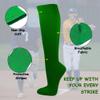COUVER Polyester Softball Soccer Socks Baseball Football Socks for Youth Men and Women, Medium, Apple Green, 1 Pair view 4