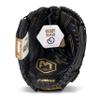 Franklin Sports Field Master Baseball + Softball Glove - Adult + Youth Glove - 13.0 Inch - Left Hand Throw - Men's + Women's - Black/Gold view 2
