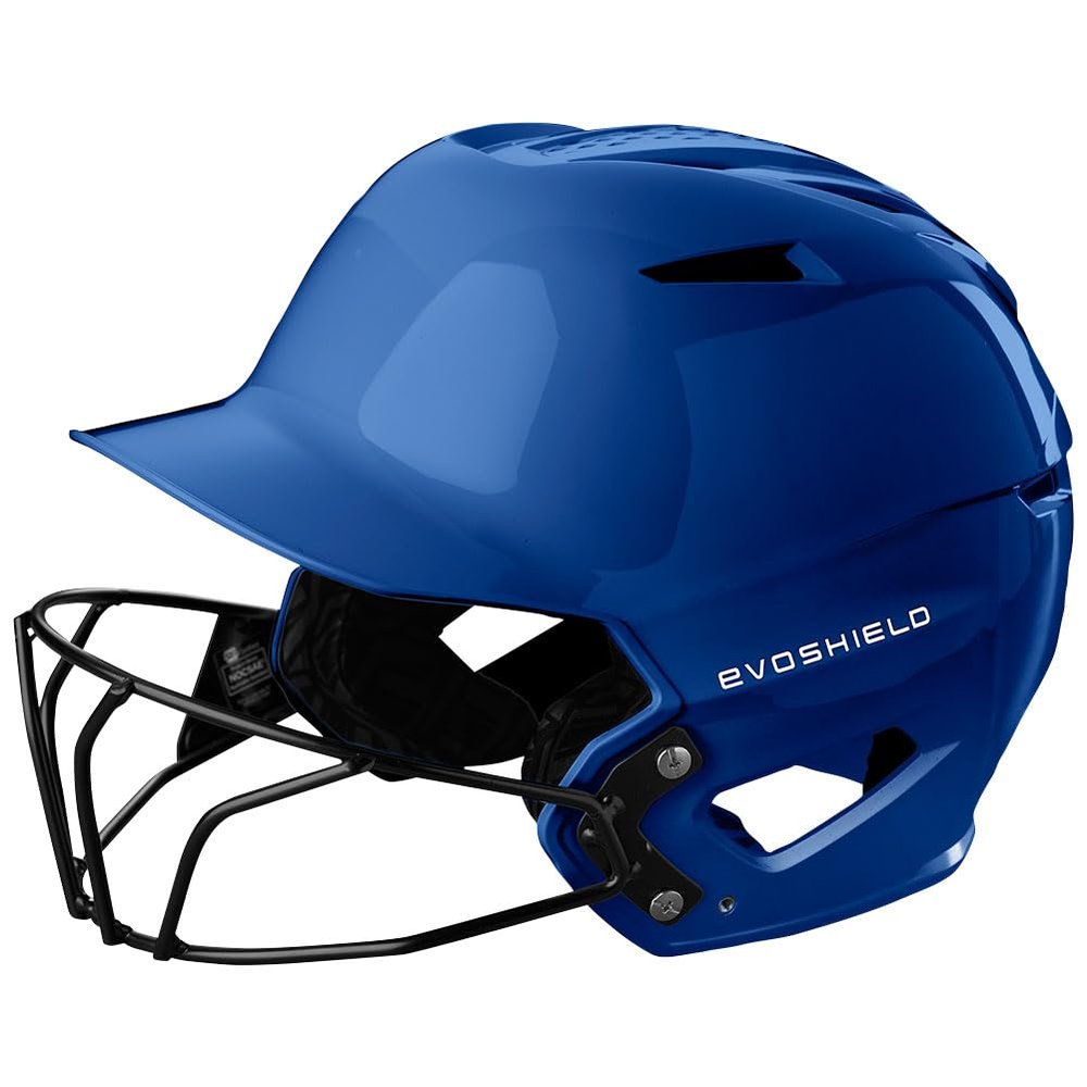 EvoShield XVT 2.0 Gloss Batting Helmet with Facemask - Royal, Large/X-Large