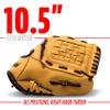 Franklin Sports Field Master Baseball + Softball Glove - Adult + Youth Glove - 10.5 Inch - Right Hand Throw - Men's + Women's - Camel Brown view 4