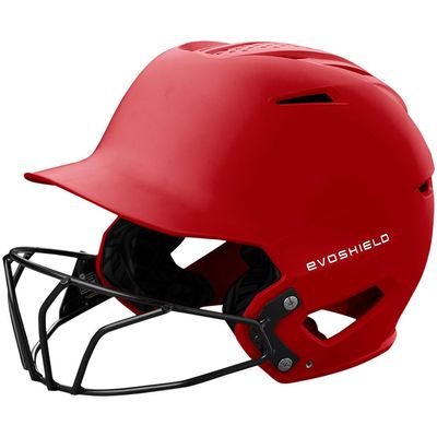 EvoShield XVT 2.0 Matte Batting Helmet with Facemask - Scarlet, Large/X-Large