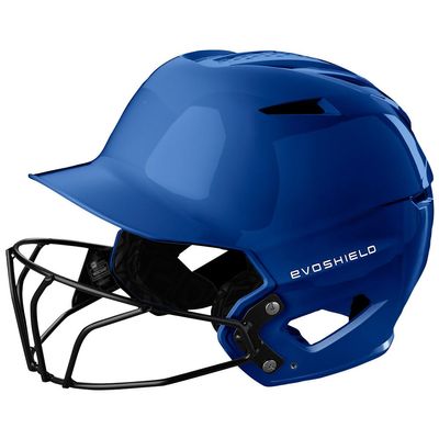 EvoShield XVT 2.0 Gloss Batting Helmet with Facemask - Royal, Medium/Large