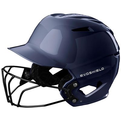 EvoShield XVT 2.0 Gloss Batting Helmet with Facemask - Navy, Large/X-Large