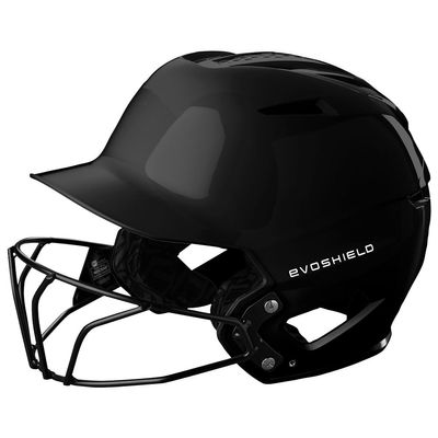 EvoShield XVT 2.0 Gloss Batting Helmet with Facemask - Black, Medium/Large