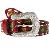 Angel Ranch Girl's Sunflower Cactus Belt, Size 20, Red view 2