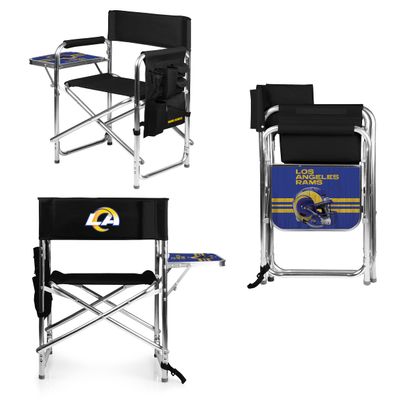 PICNIC TIME NFL Los Angeles Rams Sports Chair with Side Table, Beach Chair, Camp Chair for Adults