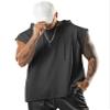 Aixdir Sleeveless Hoodies Men Workout Shirt Sleeveless Hoody Muscle Tank Hoodie Dark Grey view 3