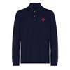 Polo Shirts for Men Jerusalem Cross Embroidered Long Sleeve Mens Polo Shirts (Navy,XXL,XX-Large) view 1