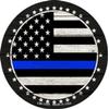 Blue Line Black Flag Circle Coaster Set of 4 view 1