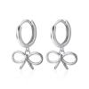 DAOMEI Real 925 Sterling Silver Earrings Women Fashion Heart/Star Small Love Stud Ear Clip Jewelry Gift view 1