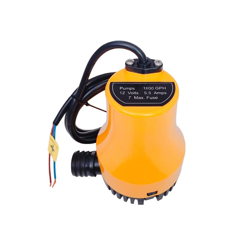 ihreesy 12V Automatic Submersible Bilge Water Pump,1000 GPH 19mm Electric Marine Bilge Pump Boat Bilge Water Pump Accessories for Caravan Ponds Pools,Yellow