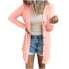 XUNRYAN Womens Long Sleeve Cardigans Fall Fashion 2022 Sweaters Open Front Casual Button Down Jacket Mid Long Thin Coat view 1