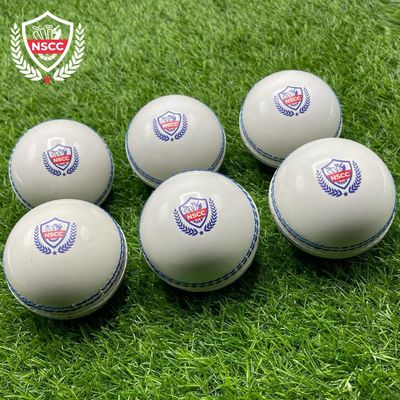 6 White Synthetic Cricket Balls with Seam 90g Weight Hand Stitched for Indoor/Outdoor | Game | Coaching | Bowling Machine | Cricket Lite Safe for Bounce Swing Spin (6)