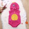 Toddler Winter Jacket Infant Baby Coat Romper Girls Dinosaur Cartoon Boys Bodysuit Hoodie Fleece (Hot Pink, 3-6 Months) view 2