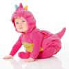 Toddler Winter Jacket Infant Baby Coat Romper Girls Dinosaur Cartoon Boys Bodysuit Hoodie Fleece (Hot Pink, 3-6 Months) view 4