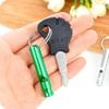 Camping Whistle with Keychain Aluminum Emergency Survival Whistle for Camping Hiking Hunting Outdoors Sport - Silver view 3
