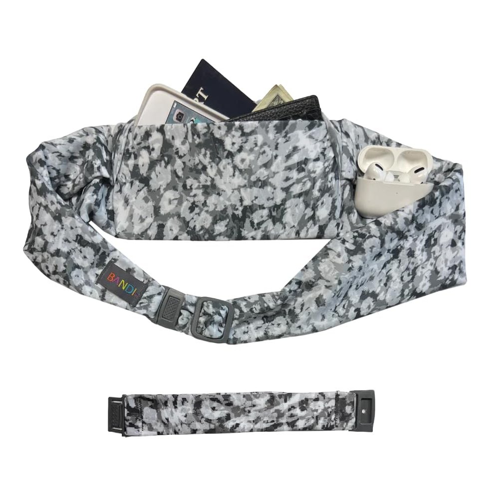 BANDI Plus Size Fanny Pack for Women - Travel-Ready Pocket Belt with Secure Hidden Money & Running Belt for Phone, Passport, Keys, & Medical Devices, Adjustable Fit, Comfortable (Meadowland)