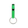 Camping Whistle with Keychain Aluminum Emergency Survival Whistle for Camping Hiking Hunting Outdoors Sport - Green