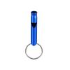 Camping Whistle with Keychain Aluminum Emergency Survival Whistle for Camping Hiking Hunting Outdoors Sport - Blue