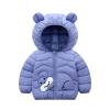 Toddler Boys Girls Winter Windproof Cartoon Prints Bear Ears Hooded Coat Jacket Kids Warm Outerwear (Blue, 6-12 Months) view 1
