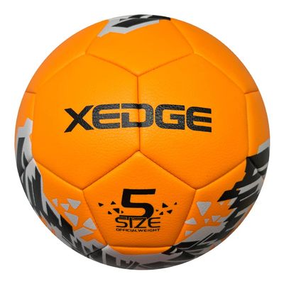 XEDGE Official Size Soccer Ball,Size 5 Training Ball for Girls,Boys,Youth Teenagers,Adults,Machine Stitched for Indoor Outdoor Play (Orange, Size 5)