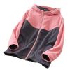 Toddler Boys Girls Long Sleeve Winter Patchwork Colour Fleece Zippered Hoodie Coat Winter Jacket with (Pink, 9-10 Years) view 1