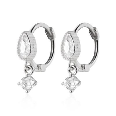 DAOMEI Real 925 Sterling Silver Earrings Women Fashion Heart/Star Small Love Stud Ear Clip Jewelry Gift