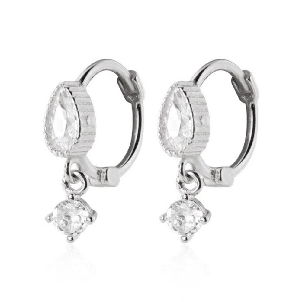 DAOMEI Real 925 Sterling Silver Earrings Women Fashion Heart/Star Small Love Stud Ear Clip Jewelry Gift