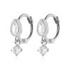 DAOMEI Real 925 Sterling Silver Earrings Women Fashion Heart/Star Small Love Stud Ear Clip Jewelry Gift view 1
