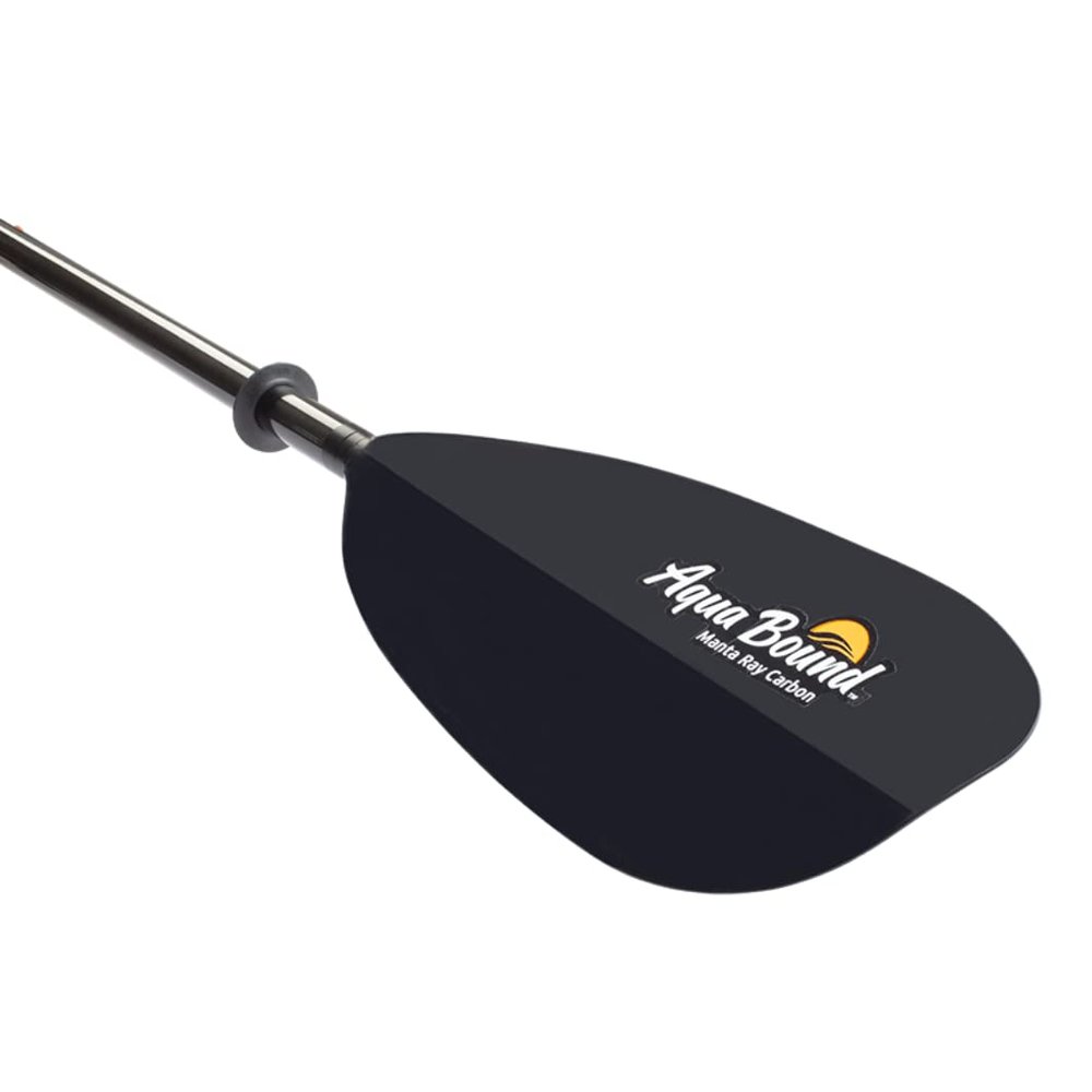 AQUA BOUND Manta Ray Carbon 2-Piece Versa-Lok Kayak Paddle  100% Carbon Shaft, Carbon-Reinforced Nylon Blades with Dihedral Design, Adjustable Versa Lok Length & Feathering (210-225 cm)