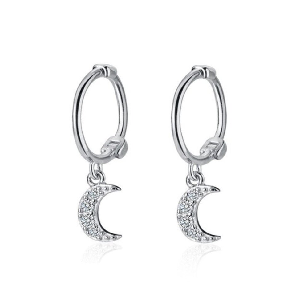 DAOMEI Real 925 Sterling Silver Earrings Women Fashion Heart/Star Small Love Stud Ear Clip Jewelry Gift