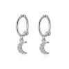 DAOMEI Real 925 Sterling Silver Earrings Women Fashion Heart/Star Small Love Stud Ear Clip Jewelry Gift view 1