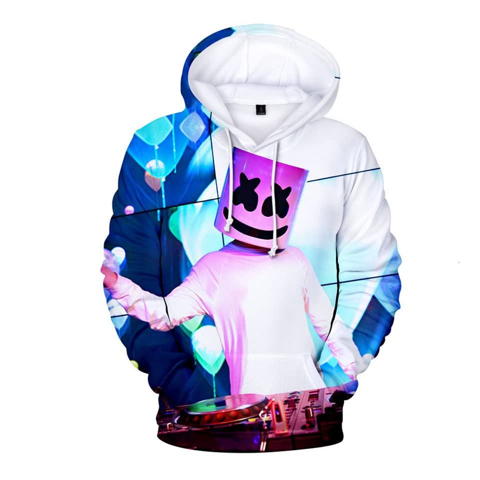 Sudadera Con Capucha Para Hombre, Con Estampado 3d De DJ, Chaqueta De Dibujos Animados, Abrigo, Ropa De Gran Tamao,WH279,S