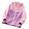 Toddler Boys Girls Long Sleeve Winter Patchwork Colour Fleece Zippered Hoodie Coat Winter Jacket (Purple, 7-8 Years) view 1