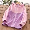 Toddler Boys Girls Long Sleeve Winter Patchwork Colour Fleece Zippered Hoodie Coat Winter Jacket (Purple, 7-8 Years) view 2