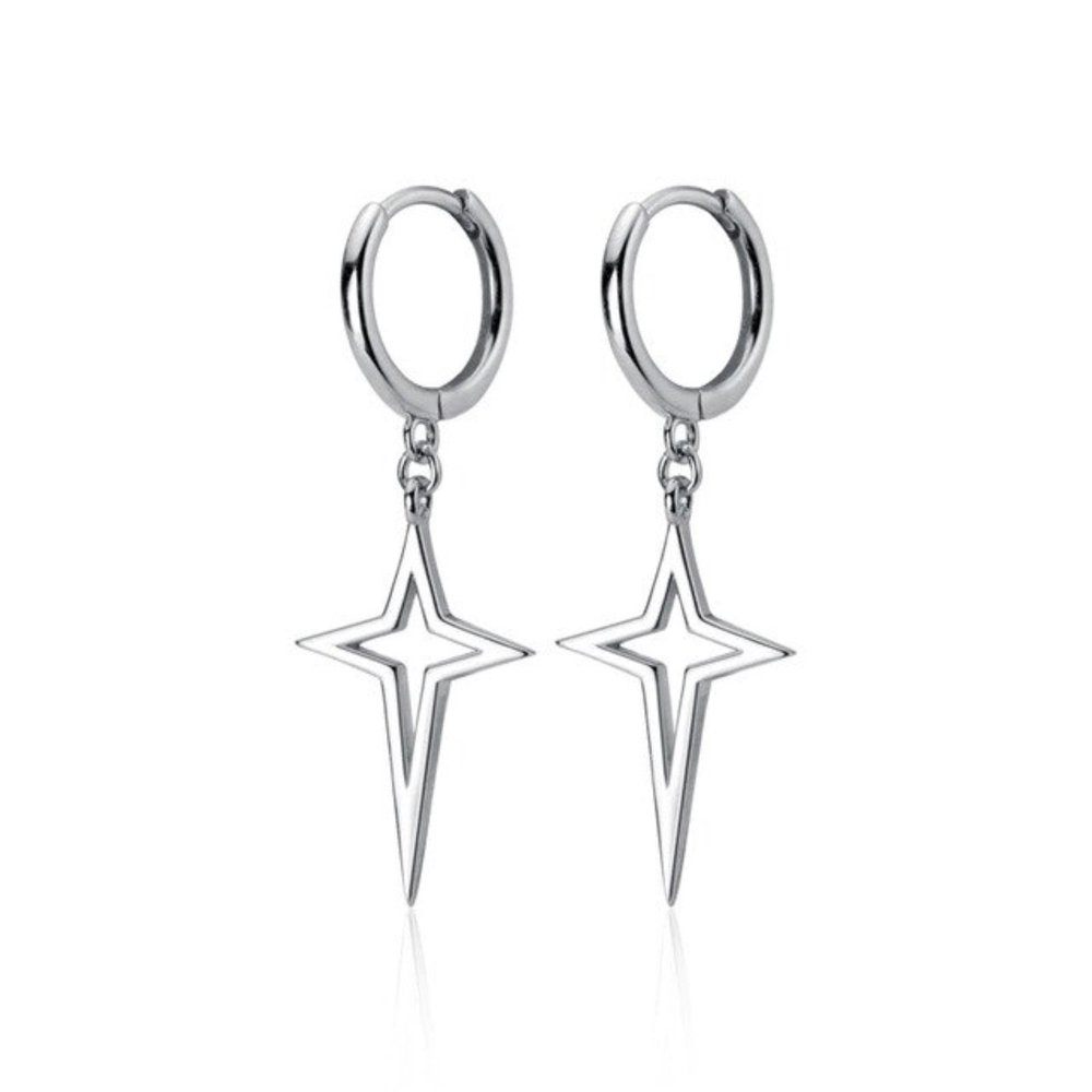 DAOMEI Real 925 Sterling Silver Earrings Women Fashion Heart/Star Small Love Stud Ear Clip Jewelry Gift