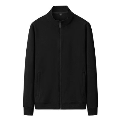Men's Full Zip Running Track Jacket Loose Fit Zipper Mock Neck Sweatshirt Lightweight Workout Athletic Jackets (Black,X-Large)