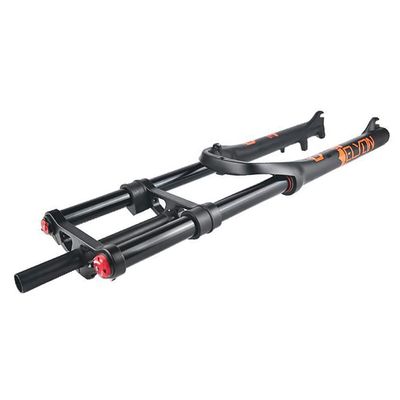 HSQMA Fat Bike Fork 20x4.0'' Bike Suspension Fork 160mm Travel Air Fork Rebound Adjustable Double Shoulder Front Fork 28.6mm Straight Snow Bike Fork (Color : 20inch Black)